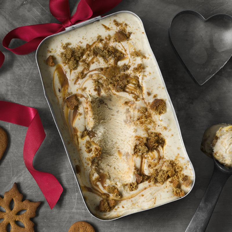 Cookie dough-glass med pepparkaka