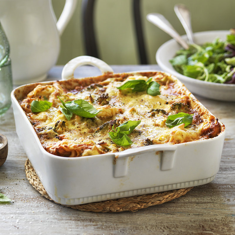 Vegetarisk tortellinigratäng