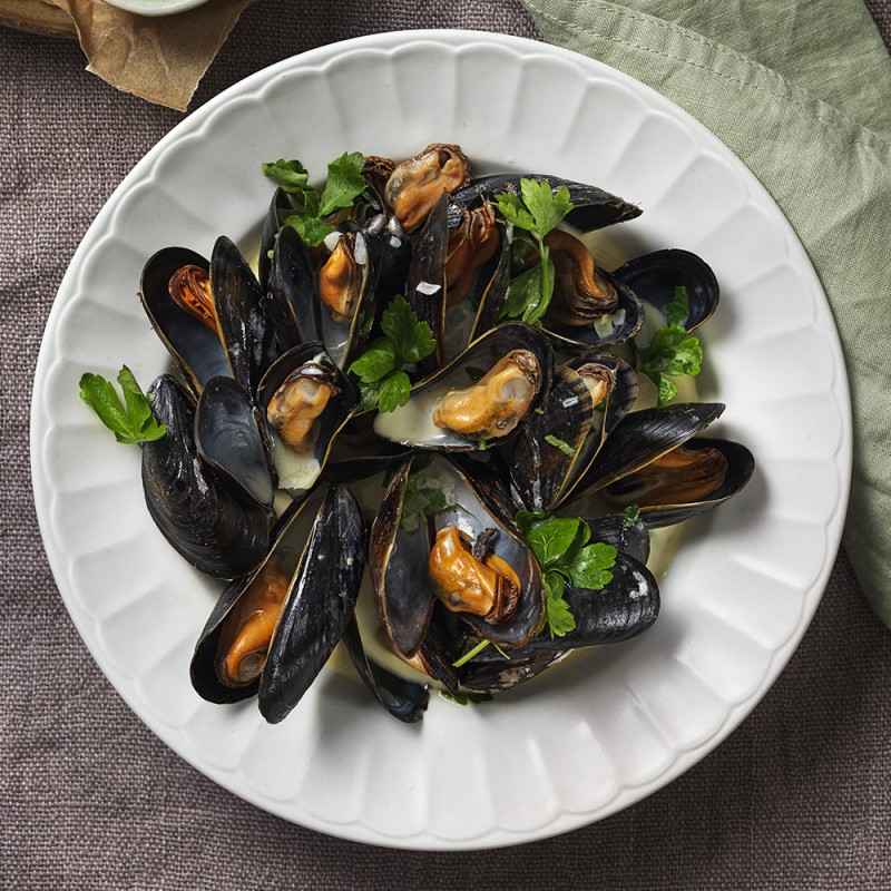 Moules frites - musslor i grädde och vin