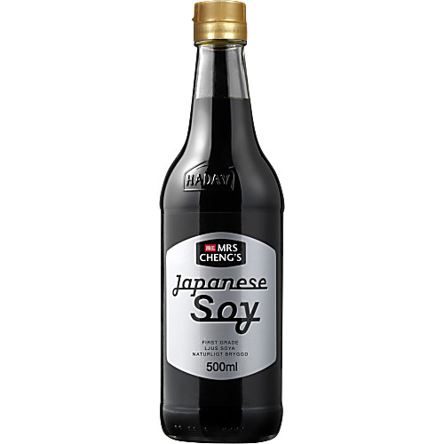 Vy över Soja Japansk 500ml Mrs Cheng´s