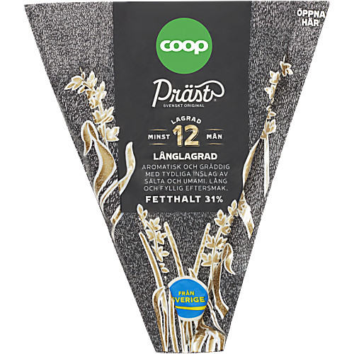 Vy över Präst® Långlagrad 670 gram ungefärlig vikt Coop