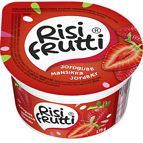 Vy över Risifrutti Jordgubb 175 g RisiFrutti
