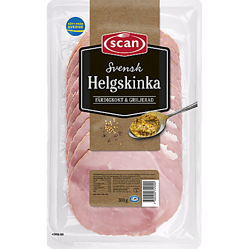 Vy över Helgskinka Griljerad Skivad 300g Scan