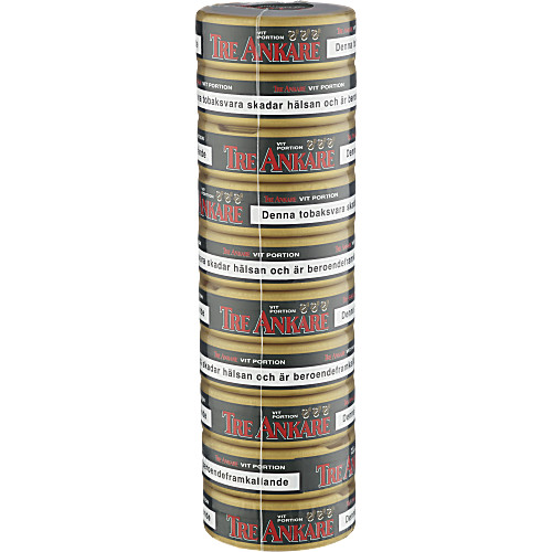 Vy över Tre Ankare Vit portion 10-pack 10x21.6 g Tre Ankare