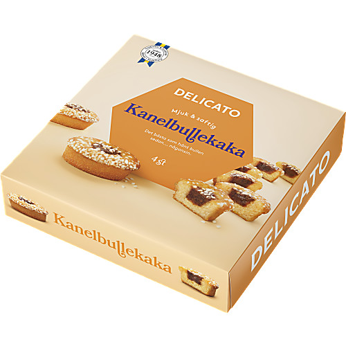 Vy över Kanelbullekaka 4-pack 4st DELICATO