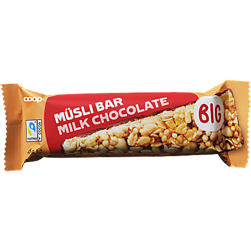 Vy över Müslibar Mjölkchoklad 45 g Coop
