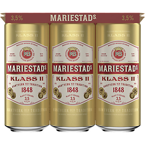 Vy över Öl Lager 3.5% 6-pack 6x50 cl Mariestads