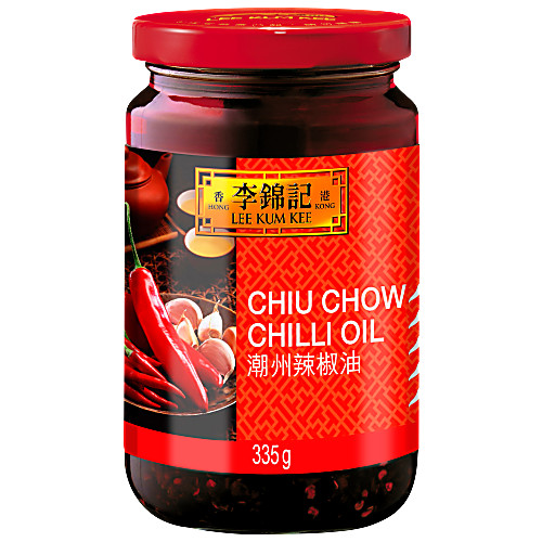 Vy över Chiliolja Chiu Chow 335g Lee Kum Kee
