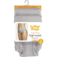 Seamless High Waist Ljusgrå Melange L/XL 2-pack