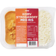 Korv stroganoff med ris