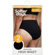 Seamless High Waist Svart L/XL 2-pack