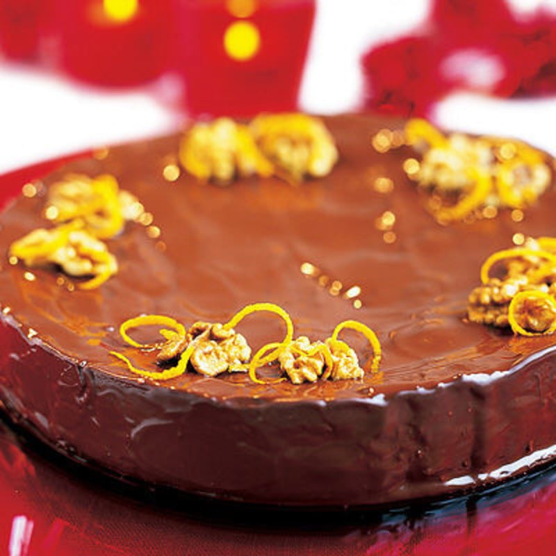 Mandeltårta med choklad