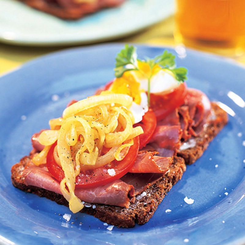 Smörrebröd med rostbiff
