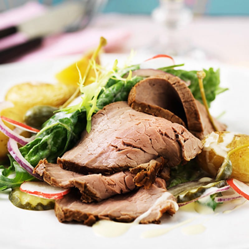 Oxfilé med tartarsallad