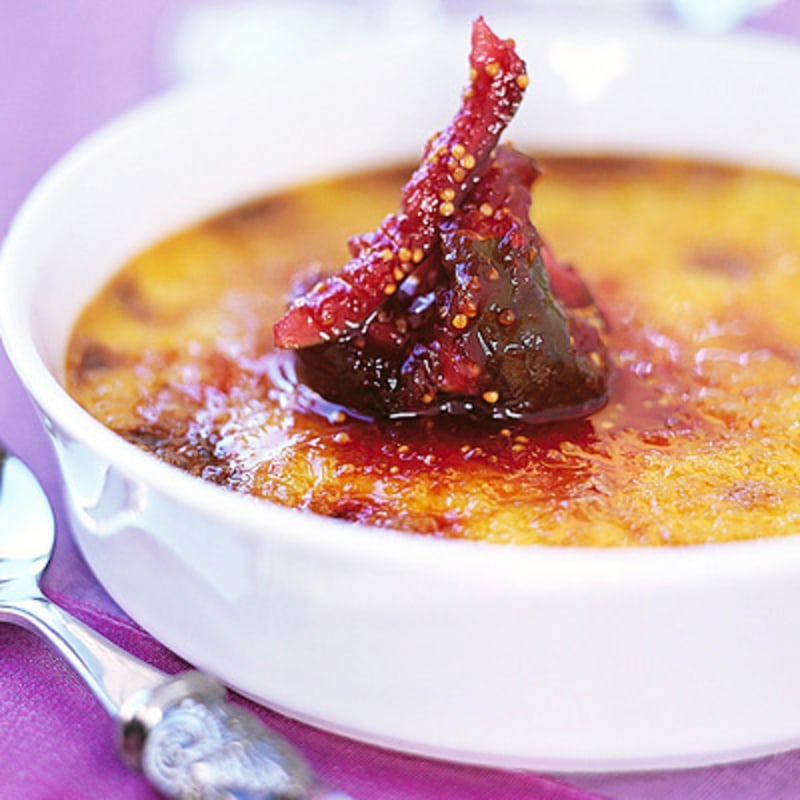 Crema catalana med fikonkompott