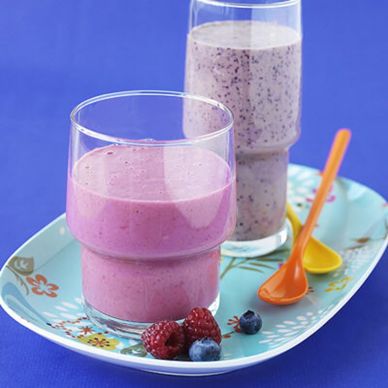 Smoothie med banan och bär