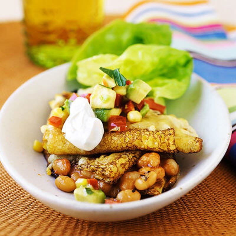 Ostgratinerad pannkaka mexicana