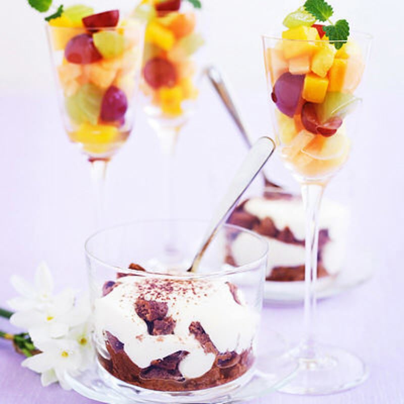 Tiramisu med cookies och fruktsalsa