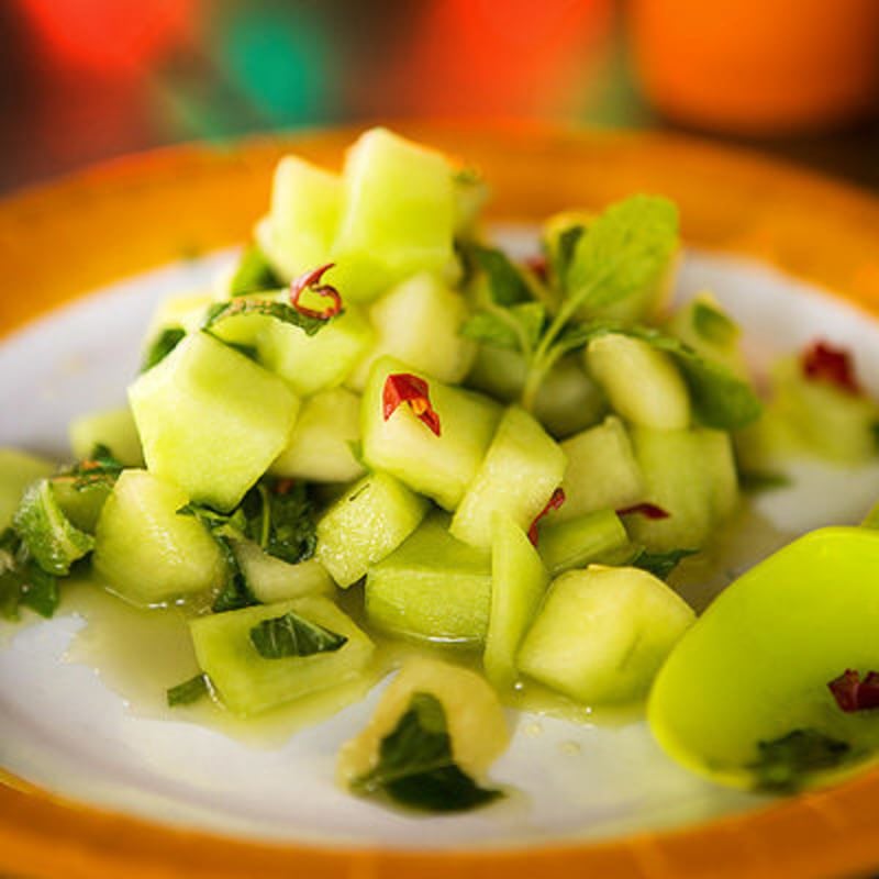 Melonsallad med mynta