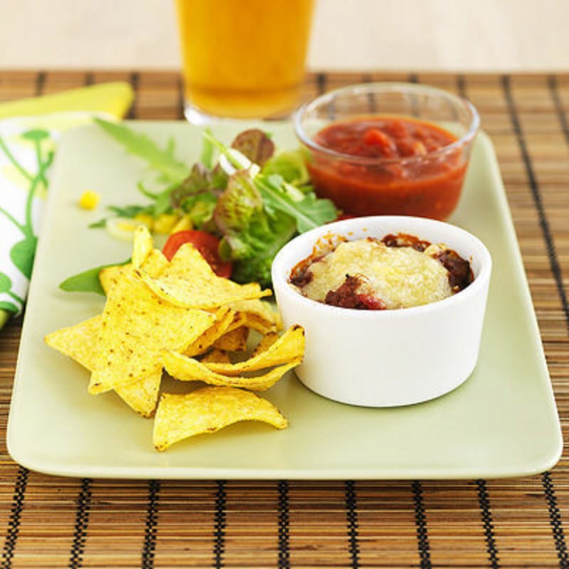 Mexikansk tacogratäng med nachos