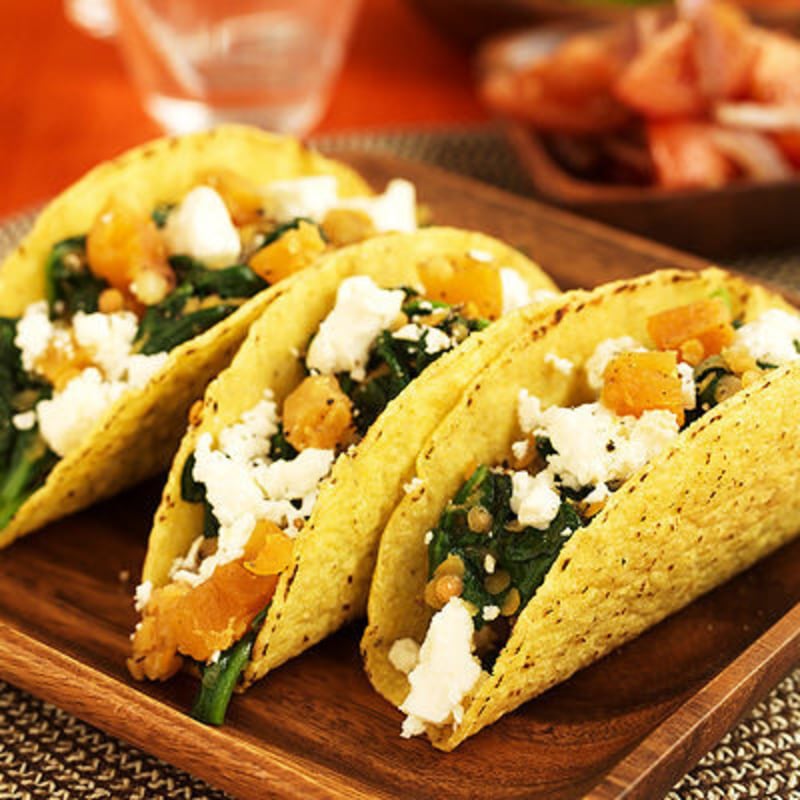 Tacos med linser och fårost