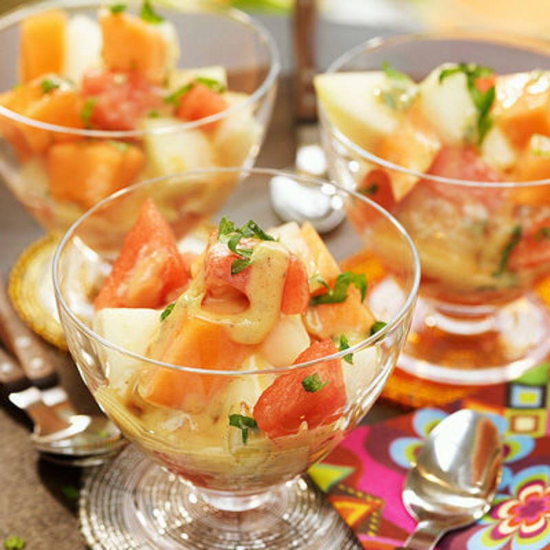 Melonsallad till efterrätt