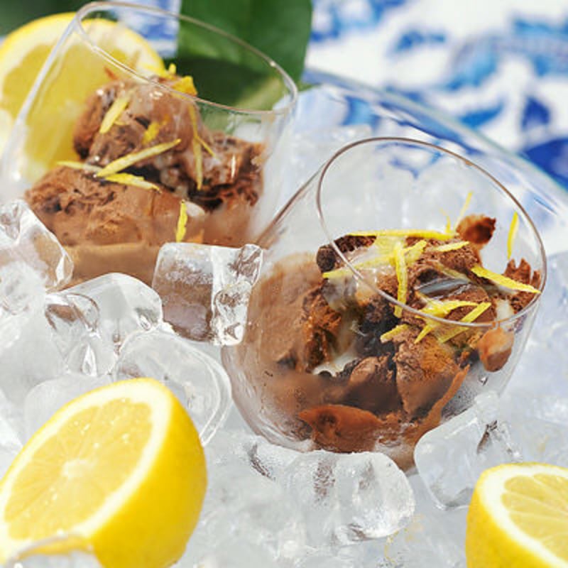 Chokladglass med Limoncellosås