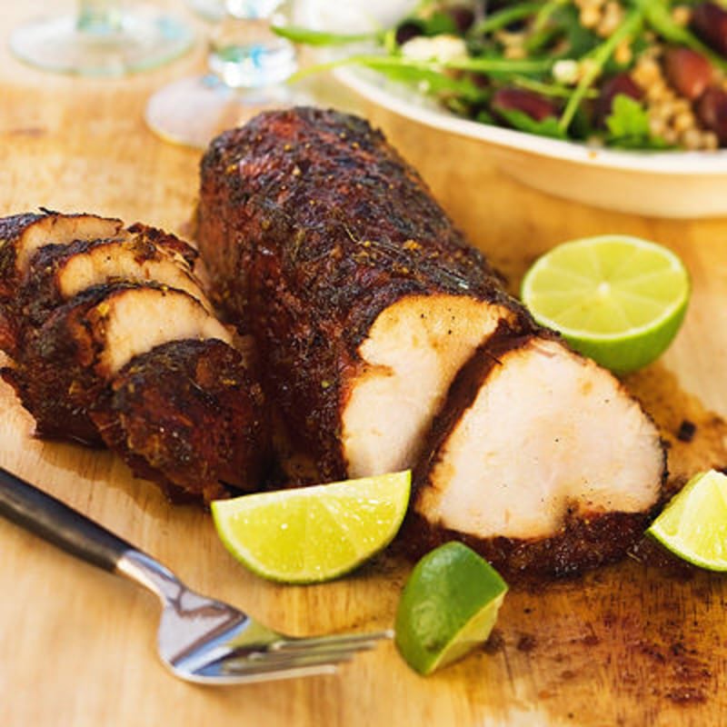 Grillad fläskytterfilé med lime- och honungsglaze