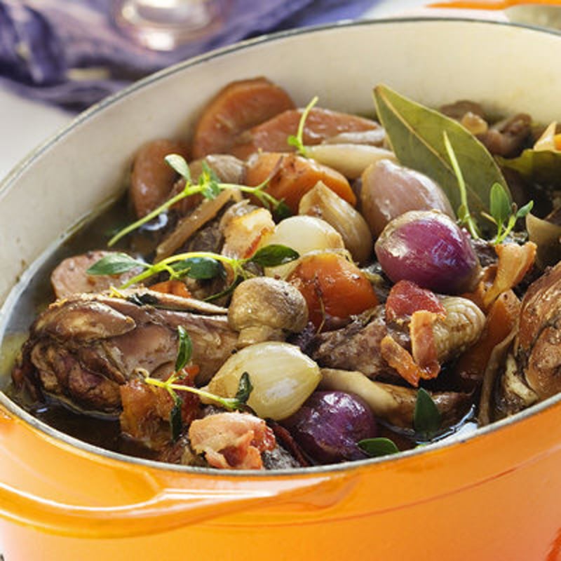 Coq au vin med kyckling