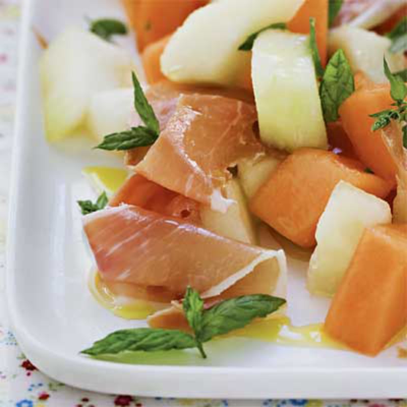 Melon och parmaskinka