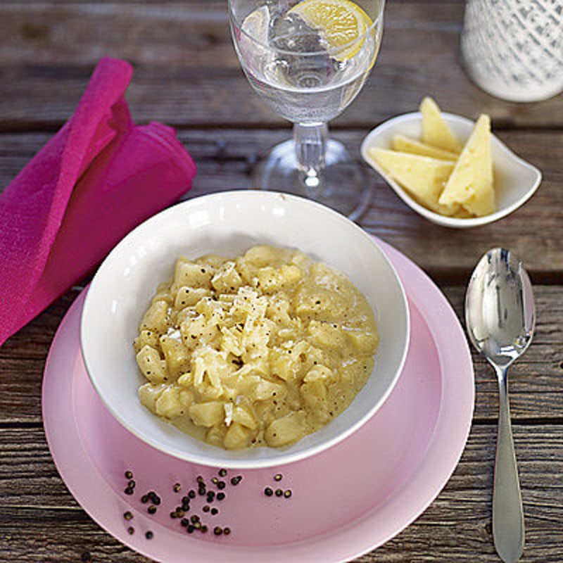 Färskpotatis som risotto