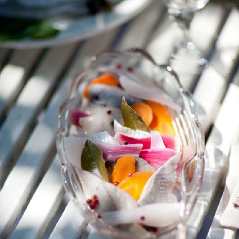 Inlagd sill med rosépeppar