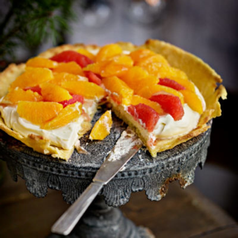Vit chokladmoussepaj med citrus