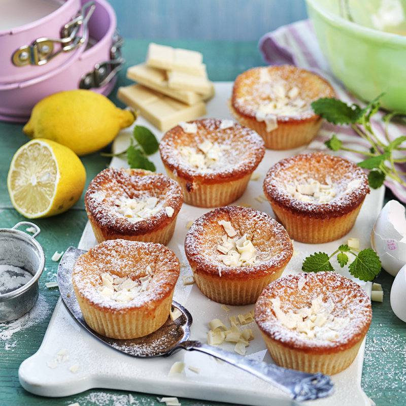Vit kladdkaka med citron