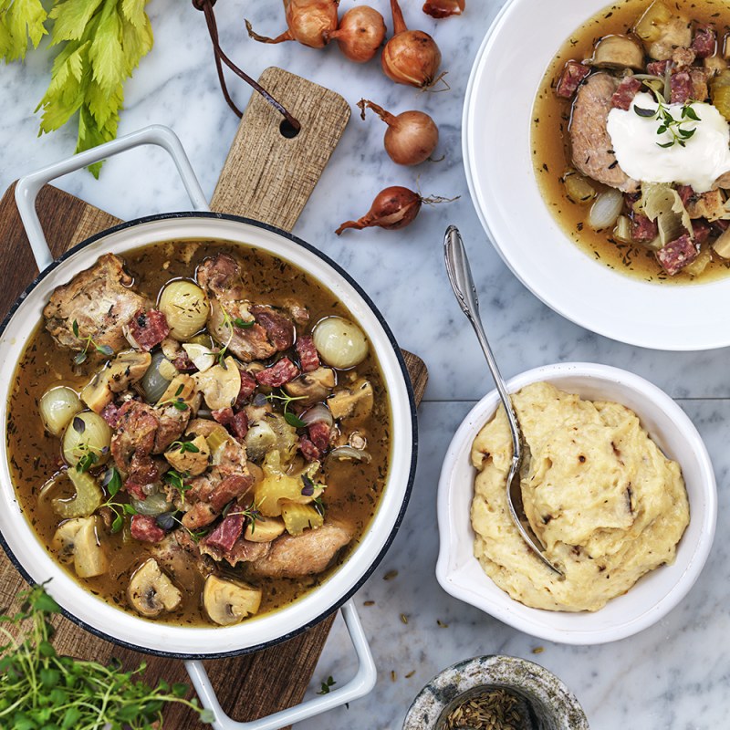 Coq au vin blanc