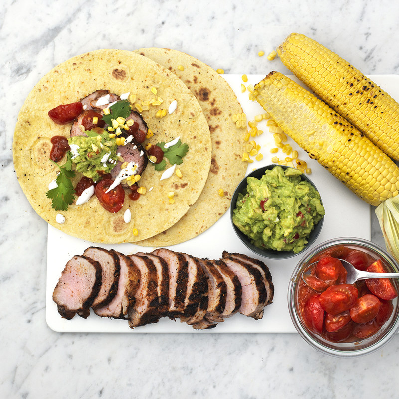 Grillad fläskfilé taco de lux