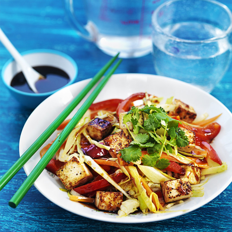Vegetarisk wok med tofu