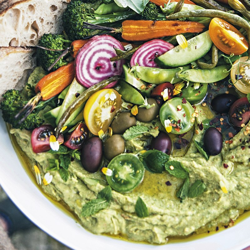 Hummus harvest bowl