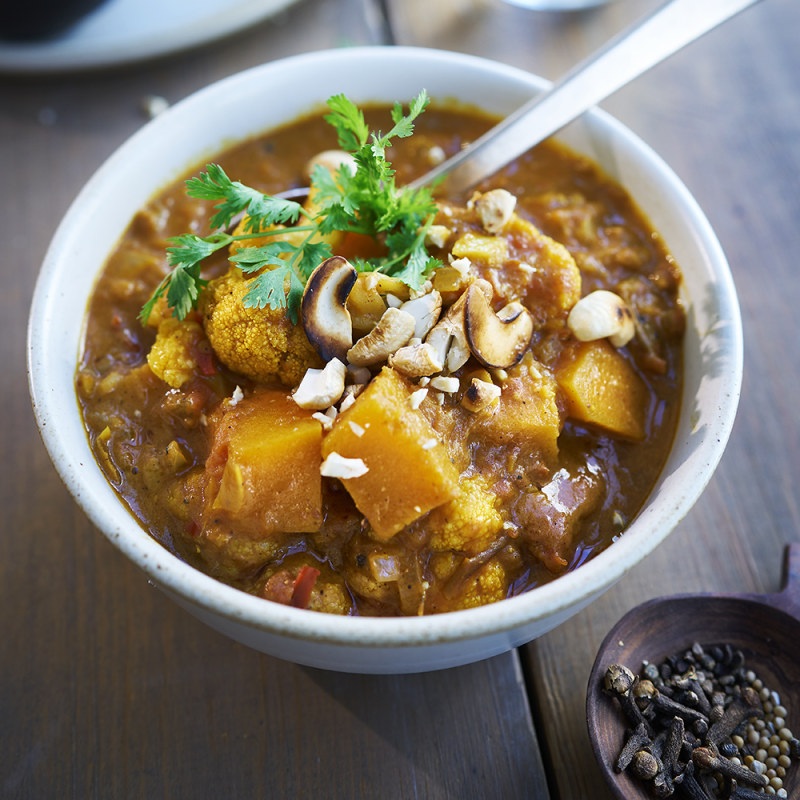 Indisk currygryta med pumpa