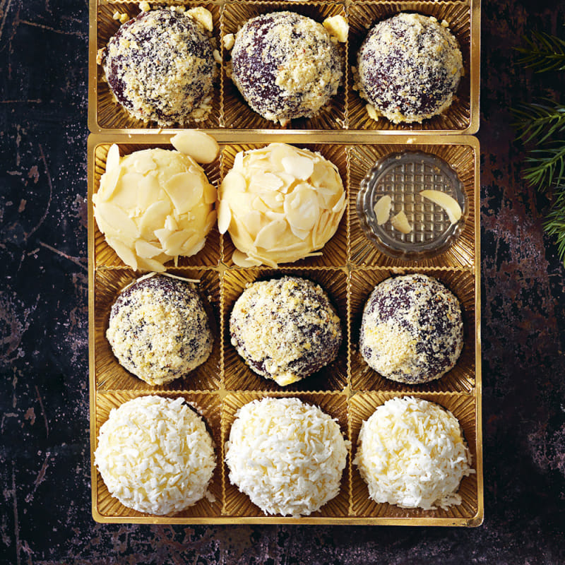 Vit chokladtryffel med lime