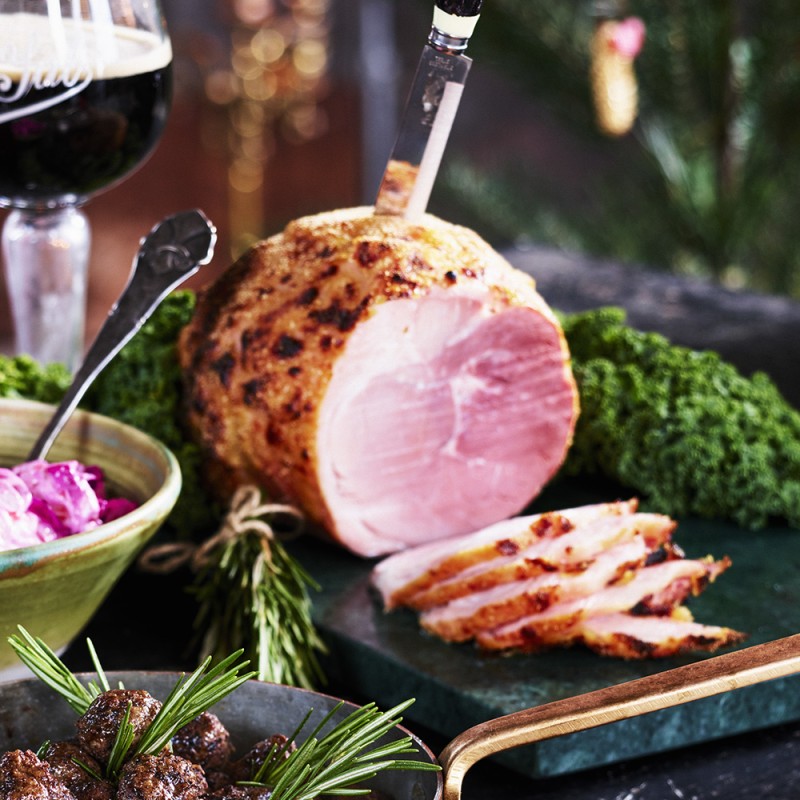 Griljerad julskinka med ingefära
