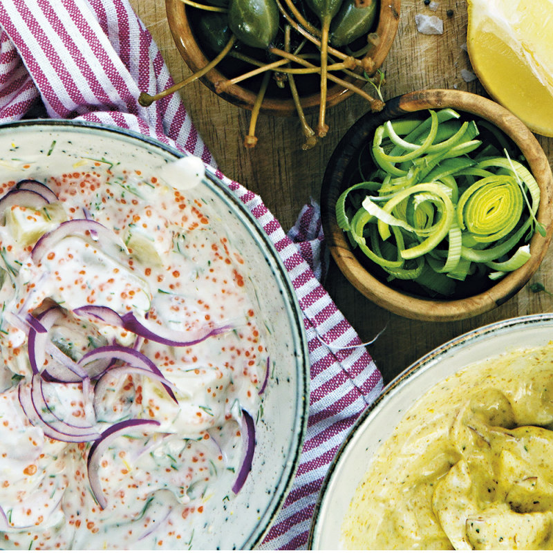 Vegansk ”sill” i krämig sås