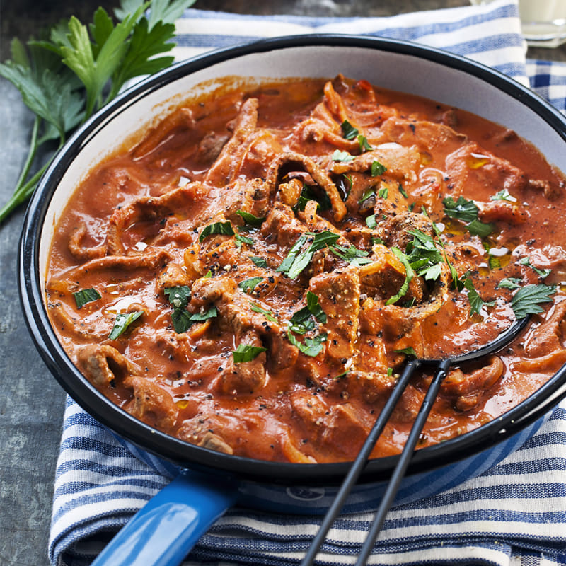 Snabblagad biff Stroganoff