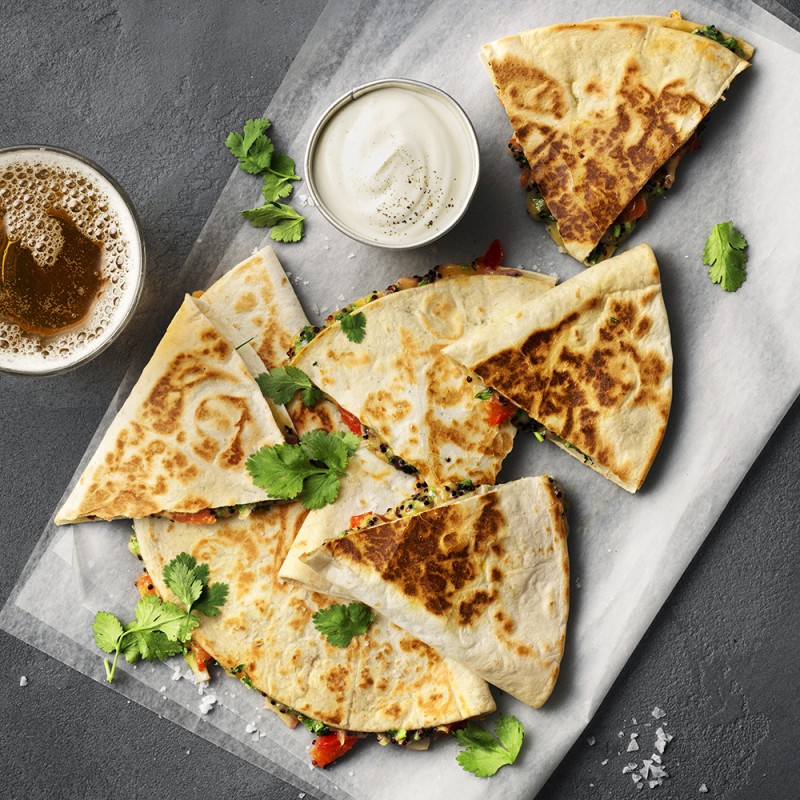 Quesadilla med quinoa och chili