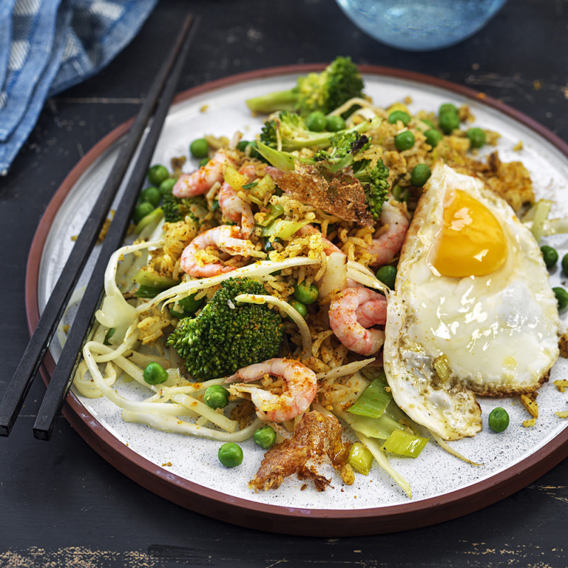 Nasigoreng med räkor