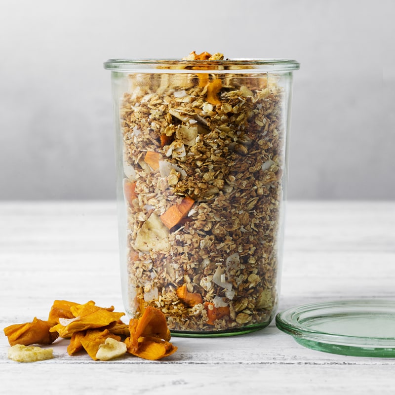 Granola med exotiska frukter