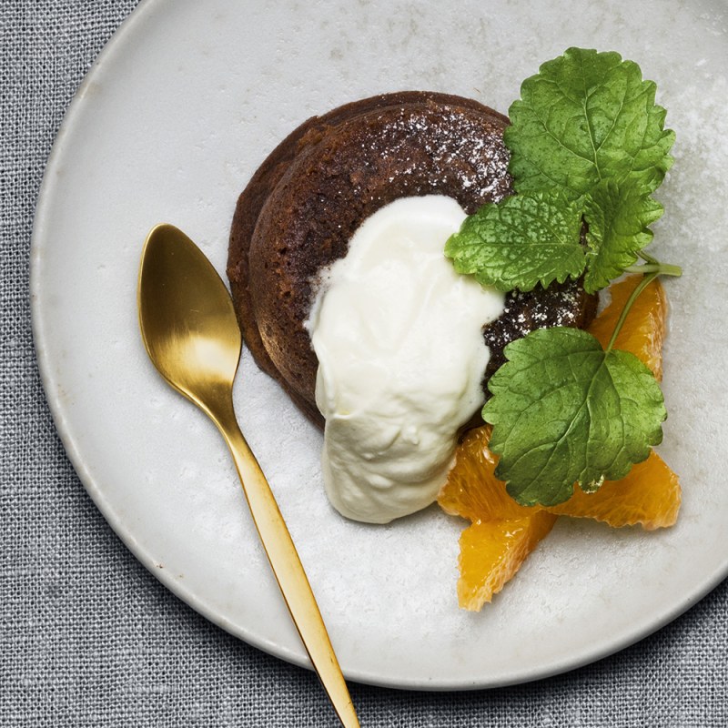 Chokladfondant med dulce de leche