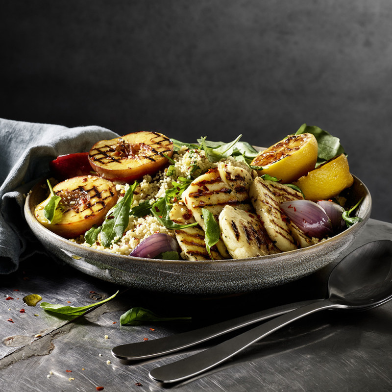 Couscous med grillad nektarin