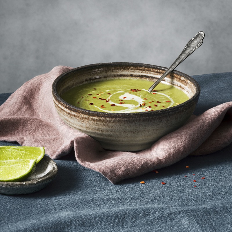 Grön ärtsoppa med kokosmjölk