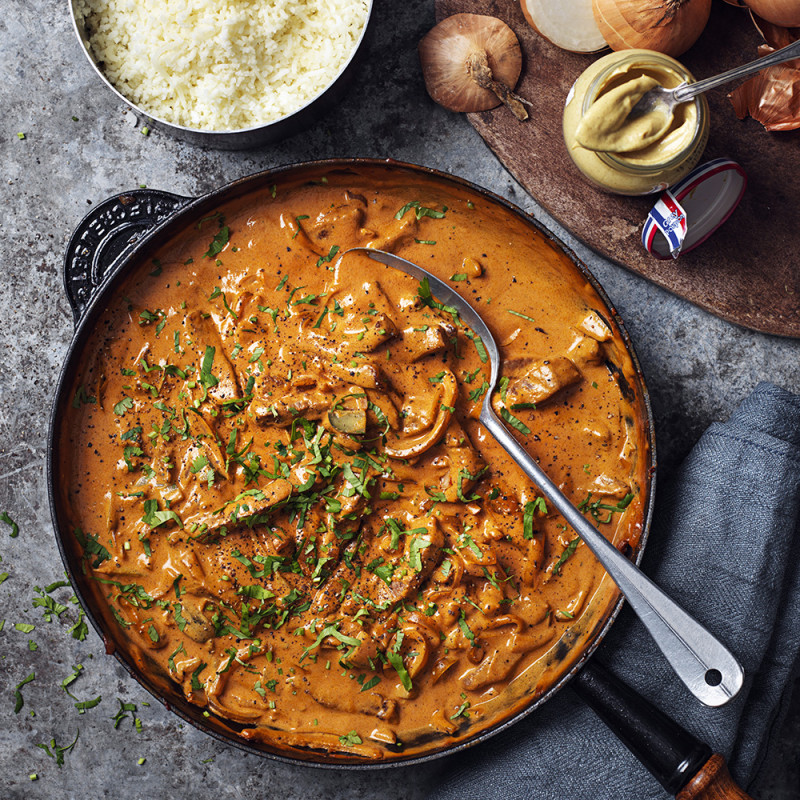 Biff stroganoff med lövbiff